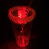TWO (2) 16oz Double Insulated LED Tumblers