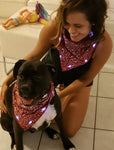 Litewave Bandana with LED Lights - Pink / Tie Dye / White